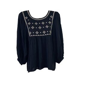 In Loom boho blouse black and white small